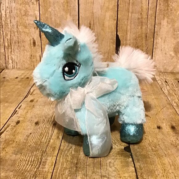 DanDee Blue Unicorn Plush 6.5” - Picture 2 of 8